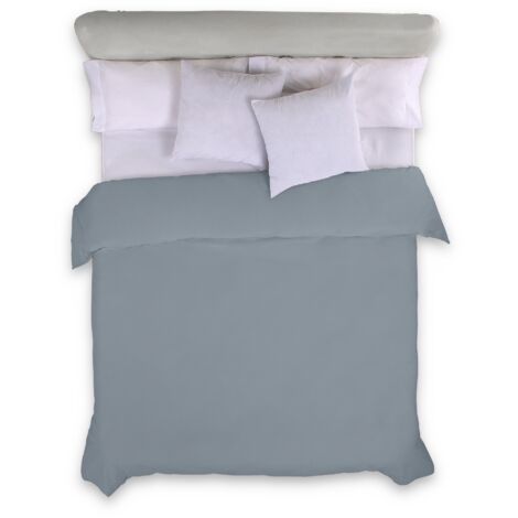 FUNDA NORDICA color acero - Cama de 180/200 (1 pieza) - 100% algodón - 144 hilos. Gramage: 115