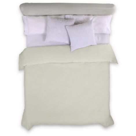 FUNDA NORDICA color crema - Cama de 150/160 (1 pieza) - 100% algodón - 144 hilos. Gramage: 115