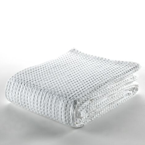 Colcha tejida Banús color Blanco. Cama de 90 cm