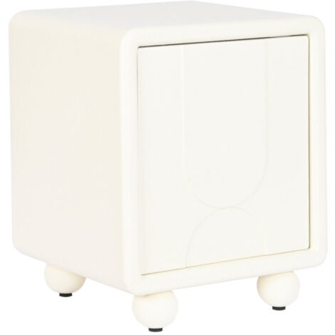 Mesita De Noche Mdf 45X40X55 1Puerta 3D Blanco (1/5)