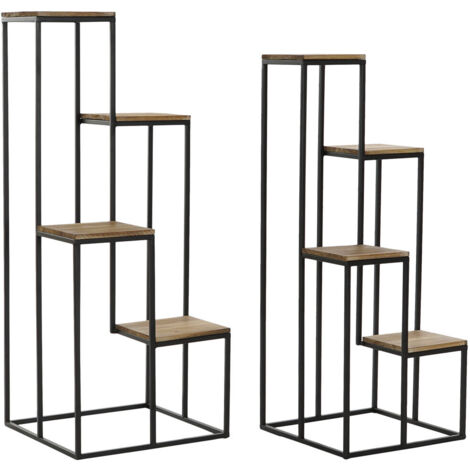 Repisa Set 2 Metal Abeto 40X40X100 7,00 Macetas (1/4)