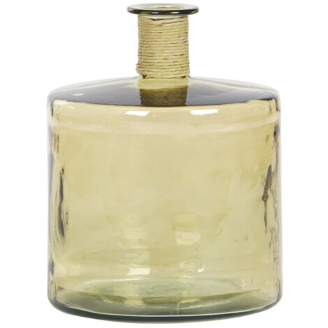 Jarron Cristal Reciclado Cuerda 35X35X45 Ambar (1/4)