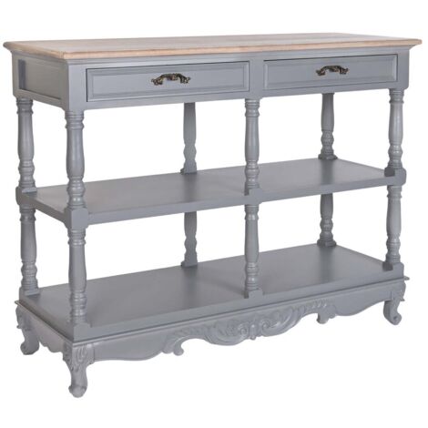 Buffet Paulownia Mdf 117X39X89 2 Cajones Gris (1/5)