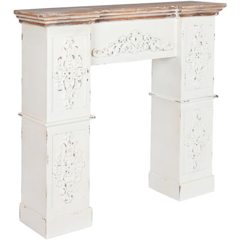 Frontal Chimenea Abeto Mdf 120X29,5X116 Blanco