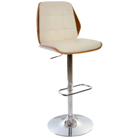 Silla Pu Nogal 50X52X121 Ajustable Crema (1/5)
