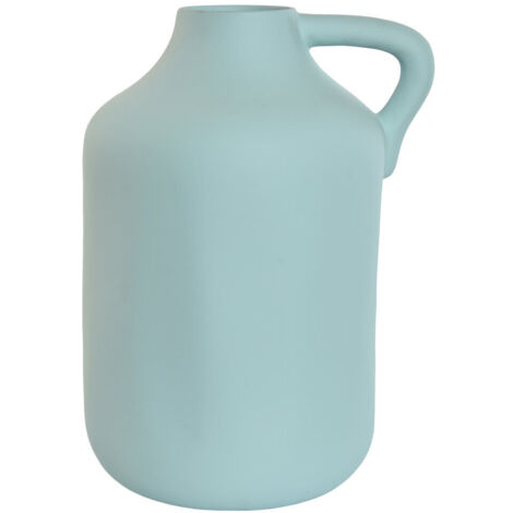 Jarron Gres 36X31X48 Asa Artesanal Azul Celeste (1/3)