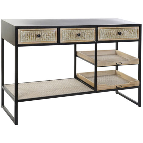 Consola Metal Madera 120X38X80 Negro (1/5)