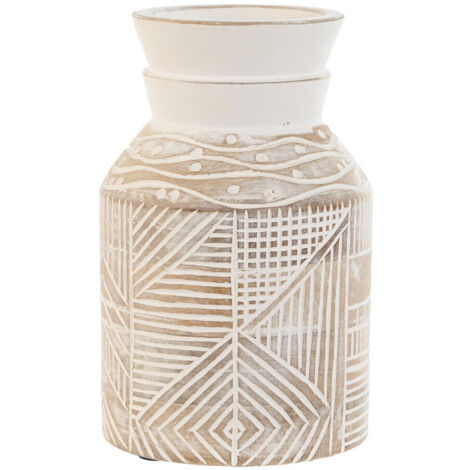 Jarron Mango 15X15X38 Natural Blanco (1/3)
