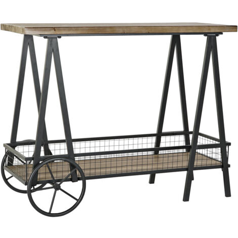 Consola Metal Abeto 100X45X81 13,50 Ruedas Natural (1/5)