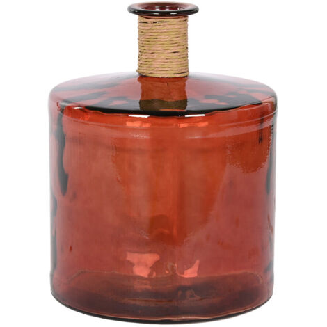 Jarron Cristal Reciclado Cuerda 35X35X45 Marron (1/3)