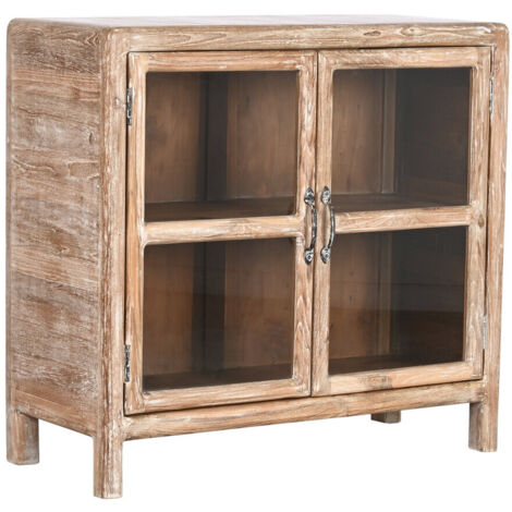 Aparador Teca Reciclada Cristal 90X38X85 Natural (1/5)