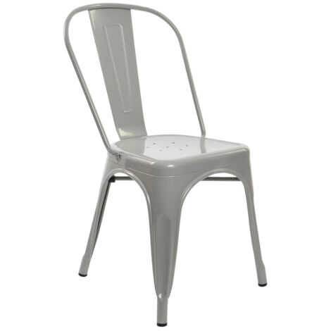 Silla Metal 45X48X86 Apilable Gris (1/5)