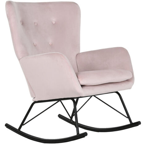 Mecedora Poliester Metal 68X90X92 Rosa