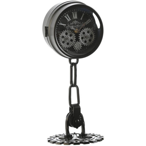 Reloj Sobremesa Metal Cristal 18X17X40,5 Negro (1/5)