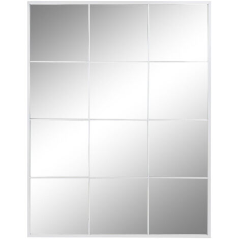 Espejo Hierro Cristal 90X2X120 Ventana Blanco (1/4)