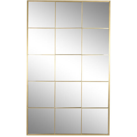 Espejo Hierro Cristal 90X2X150 Ventana Dorado (1/4)