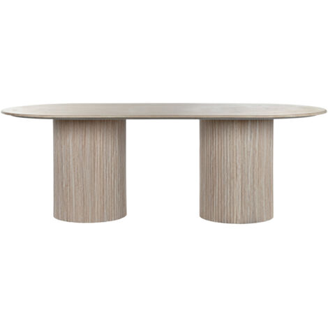 Mesa Ovalada Comedor Mdf 220X100X75 Simil Marmol (1/5)
