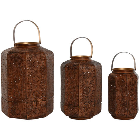 Portavela Set 3 Metal 26X26X38,5 32Cm/26Cm (1/4)