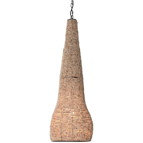 Lampara Techo Madera Metal 36,5X36,5X174,5 Bolas (1/5)