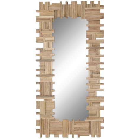 Espejo Mango Cristal 90X6X180 Troncos 3D Natural