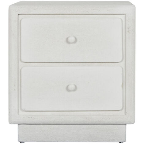 Mesita De Noche Mdf 48X36X53 Rugoso Blanco (1/5)