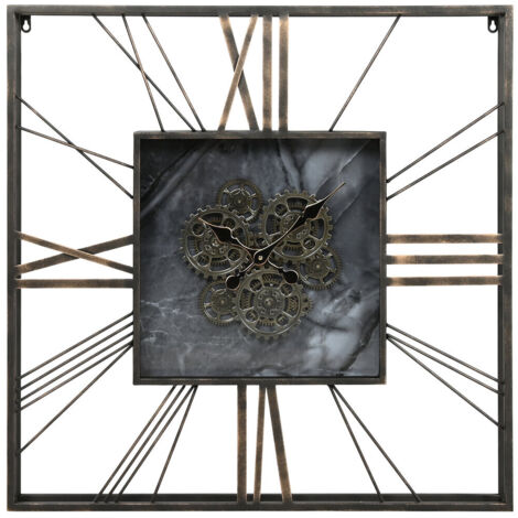 Reloj Pared Metal Cristal 80X8X80 Dorado (1/4)
