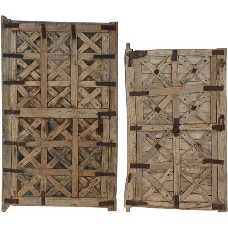 Decoracion Pared Teca 74X3X122 Ventana Antigua (1/5)
