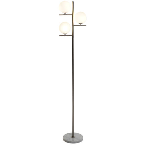 Lampara Pie Marmol Cristal 27X27X143 Bola (1/5)