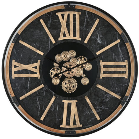 Reloj Pared Metal Cristal 130X9X130 Negro (1/5)