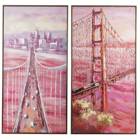 Set 2 Cuadros Puente Brooklyng 52X4,5X102 Cm (1/2)