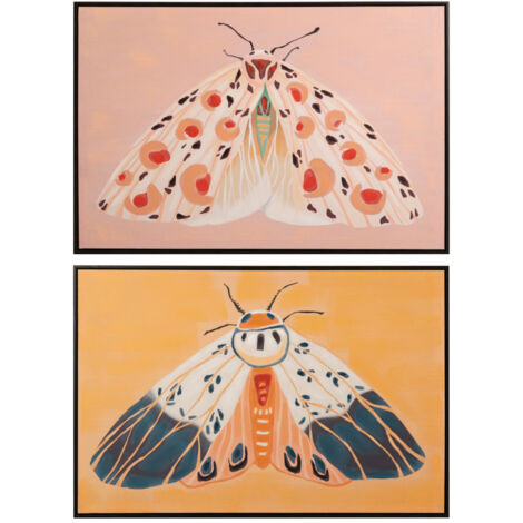 Set 2 Cuadros Mariposas Con Marco Negro 90X4X60 Cm (1/2)