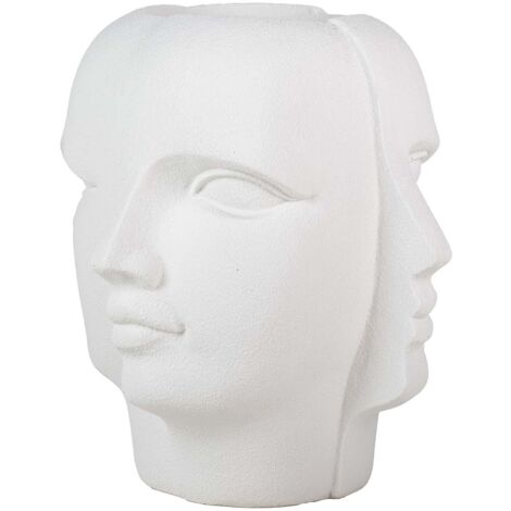 Macetero Caras Poliresina Blanco 68X68X69 Cm (1/2)