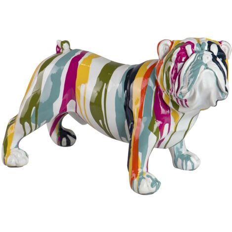 Figura Perro Bulldog Frances Resina 39X18X23 Cm