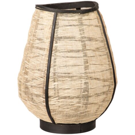 Farol Bambu-Lino Natural-Negro 37X37X45 Cm (1/2)