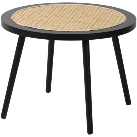 Mesa Madera Natural Negro 60X60X45 Cm (1/2)