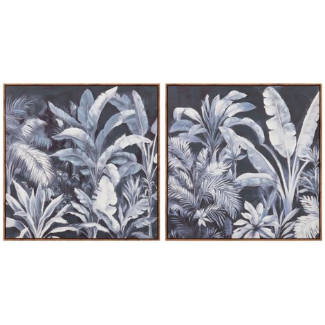 Set 2 Cuadros Arboles 80% Pintado A Mano 80X4X80Cm (1/2)
