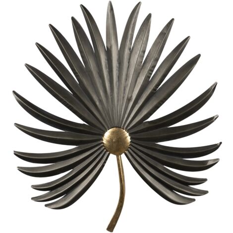 Aplique De Pared Metal Negro Dorado 67X13X74 Cm