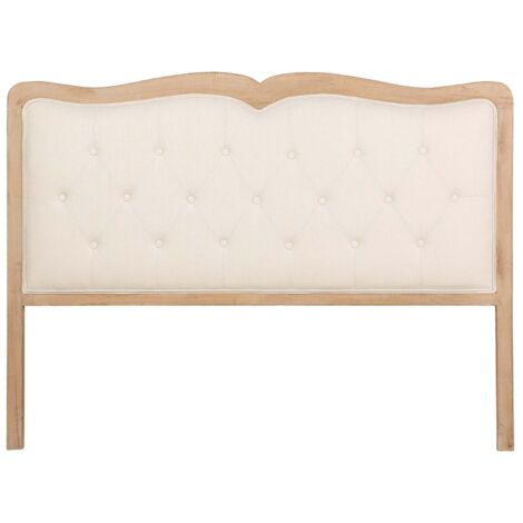 Cabecero Capitone Lino Madera Caucho 160X4X120 Cm (1/2)