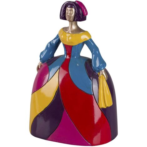 Figura Menina Resina Pop Art 22X17X31 Cm