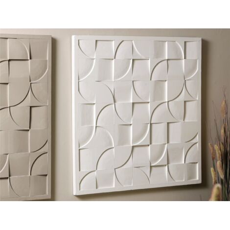 Panel Tallado A Distintas Profundidades Blanco 90X90 Cms. 90X3X90 Cms (1/3)