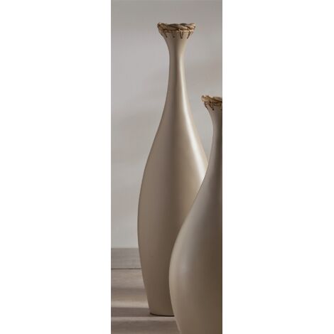 Jarron Bambu Topo C/Trenza Jacinto De Agua 93 Cms. 25X18X93 Cms