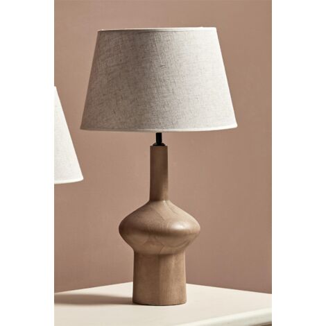 Lampara Sobremesa Hera Madera Nat. Toffee 60 Cms. 40Dx60 Cms