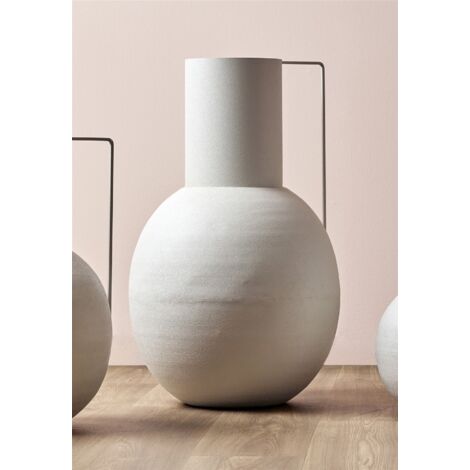 Jarron Metal Blanco C/Asa 72 Cms. 45Dx72 Cms (1/3)