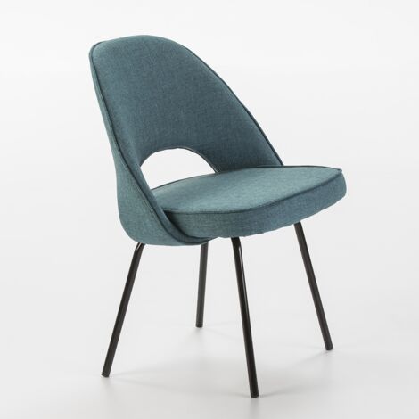 Silla 54X58X80 Metal Negro/Tela Poliéster Azul (1/3)