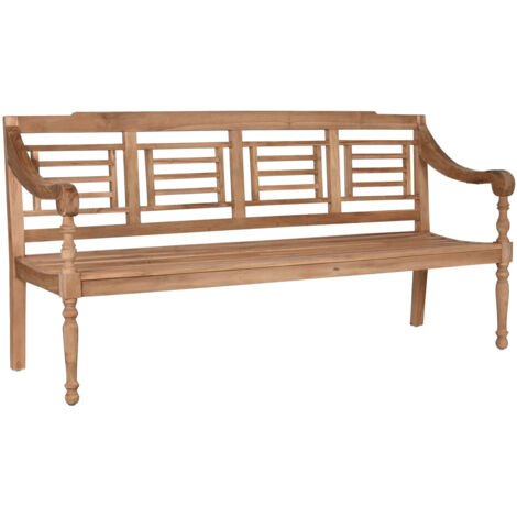 Banco Teca 200X65X101 Tallado Natural (1/5)