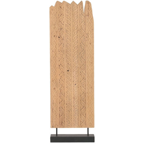 Escultura Teca Hierro 45X13X145 Decape Natural