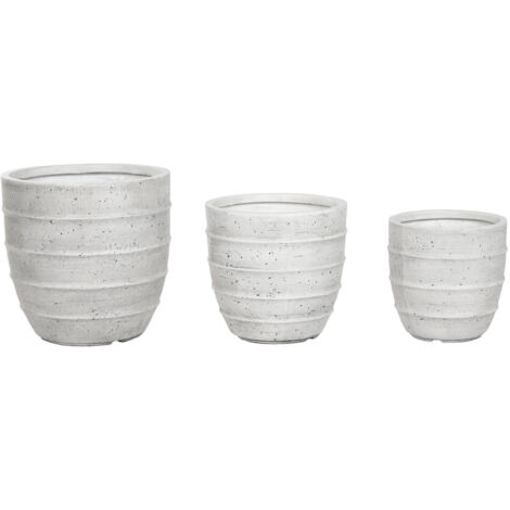 Macetero Set 3 Magnesia 44,5X44,5X43,5 Gris (1/4)