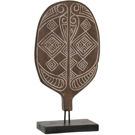 Figura Suar Hierro 26,5X12X48,5 Mascara Tribal (1/5)