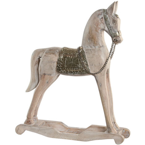 Figura Mango Metal 38X10X47 Caballo Natural