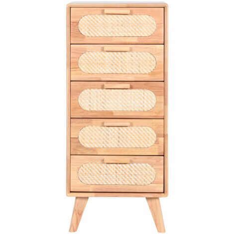 Cajonera Rubberwood Ratan 40X30X93 Natural (1/5)